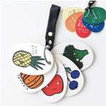 Little Moomy Colorful fruit and vegetable-themed keychains on a white background