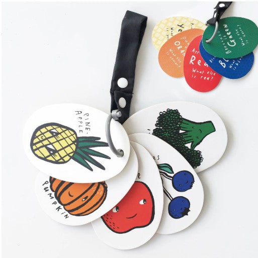 Little Moomy Colorful fruit and vegetable-themed keychains on a white background