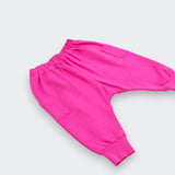 Strawberry Pink Knit Jogger Pants