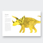 Little Moony The Colorful World of Dinosaurs hardcover book with vibrant dinosaur illustrations for kids. Page sample view 2.