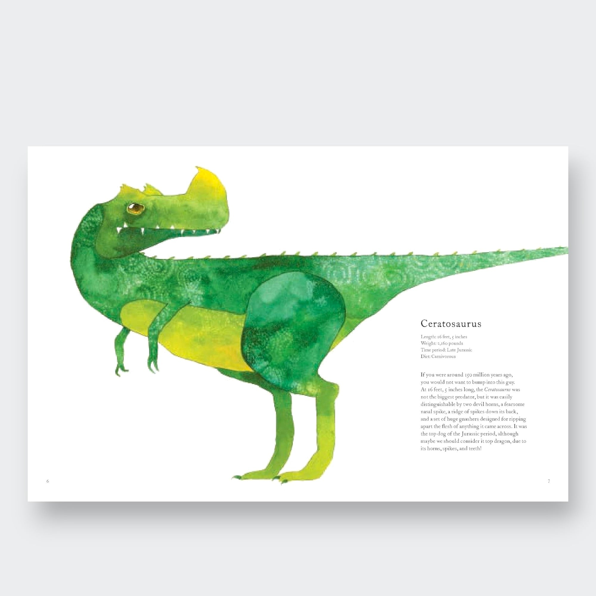 Little Moony The Colorful World of Dinosaurs hardcover book with vibrant dinosaur illustrations for kids. Page sample view 1.