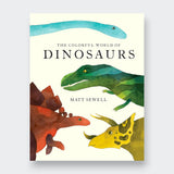 Little Moony The Colorful World of Dinosaurs hardcover book with vibrant dinosaur illustrations for kids.