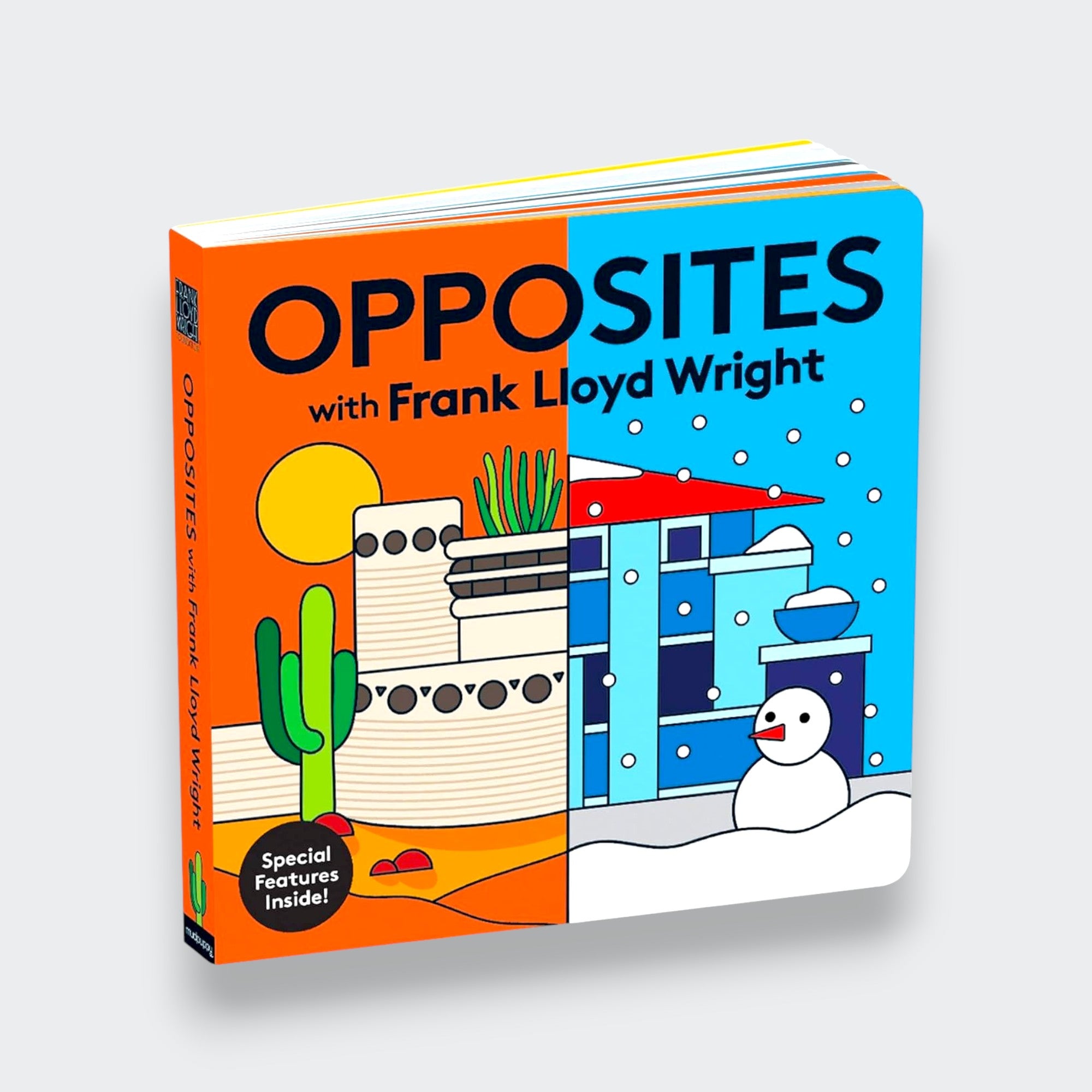 Little Moony Opposites with Frank Lloyd Wright children's board book teaching opposites through art and architecture-inspired illustrations