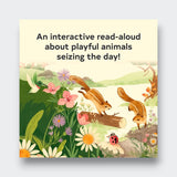 Little Moony Sunrise Dance hardcover picture book with colorful nature illustrations for children. Page sample