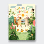Little Moony Sunrise Dance hardcover picture book with colorful nature illustrations for children.