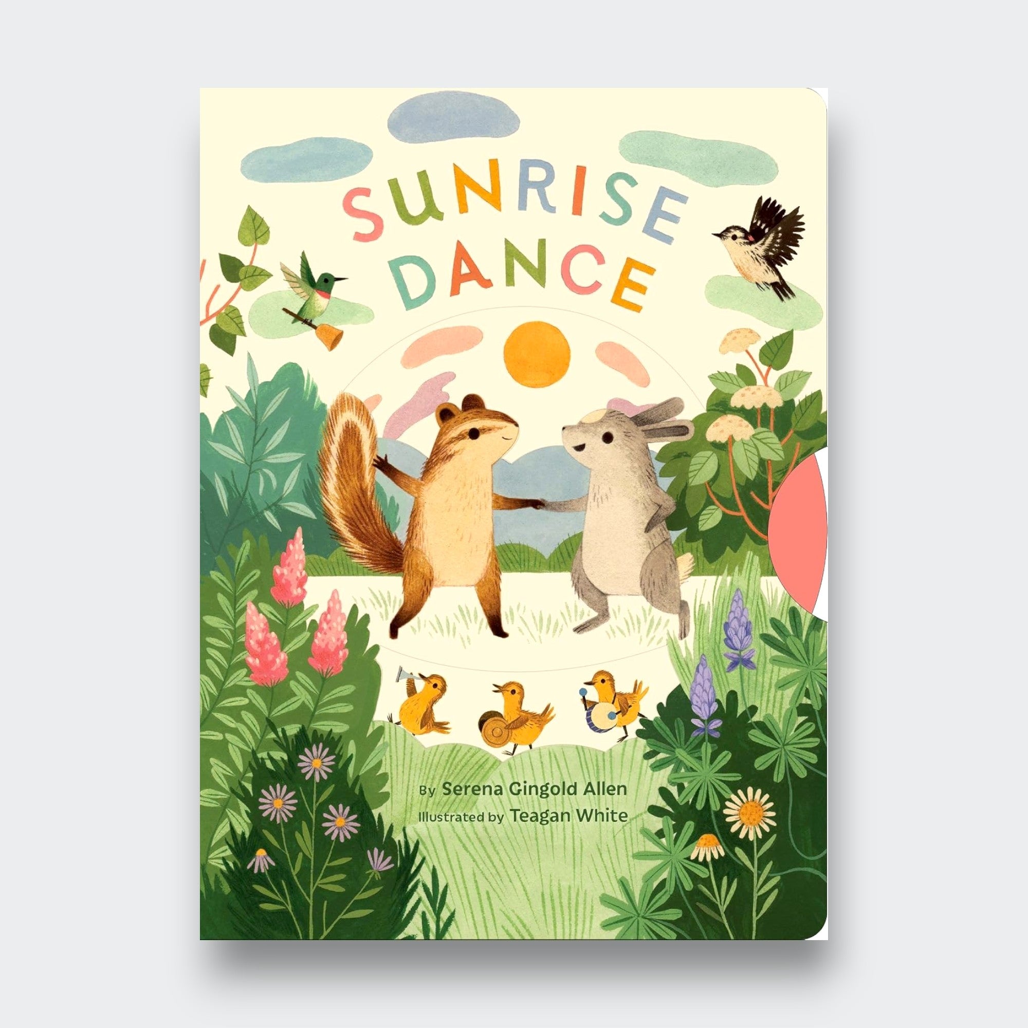 Little Moony Sunrise Dance hardcover picture book with colorful nature illustrations for children.