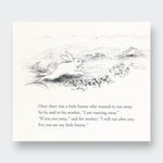 Little Moony The Runaway Bunny book, a beloved children’s classic about a little bunny’s imaginative adventure for young children. Page sample.
