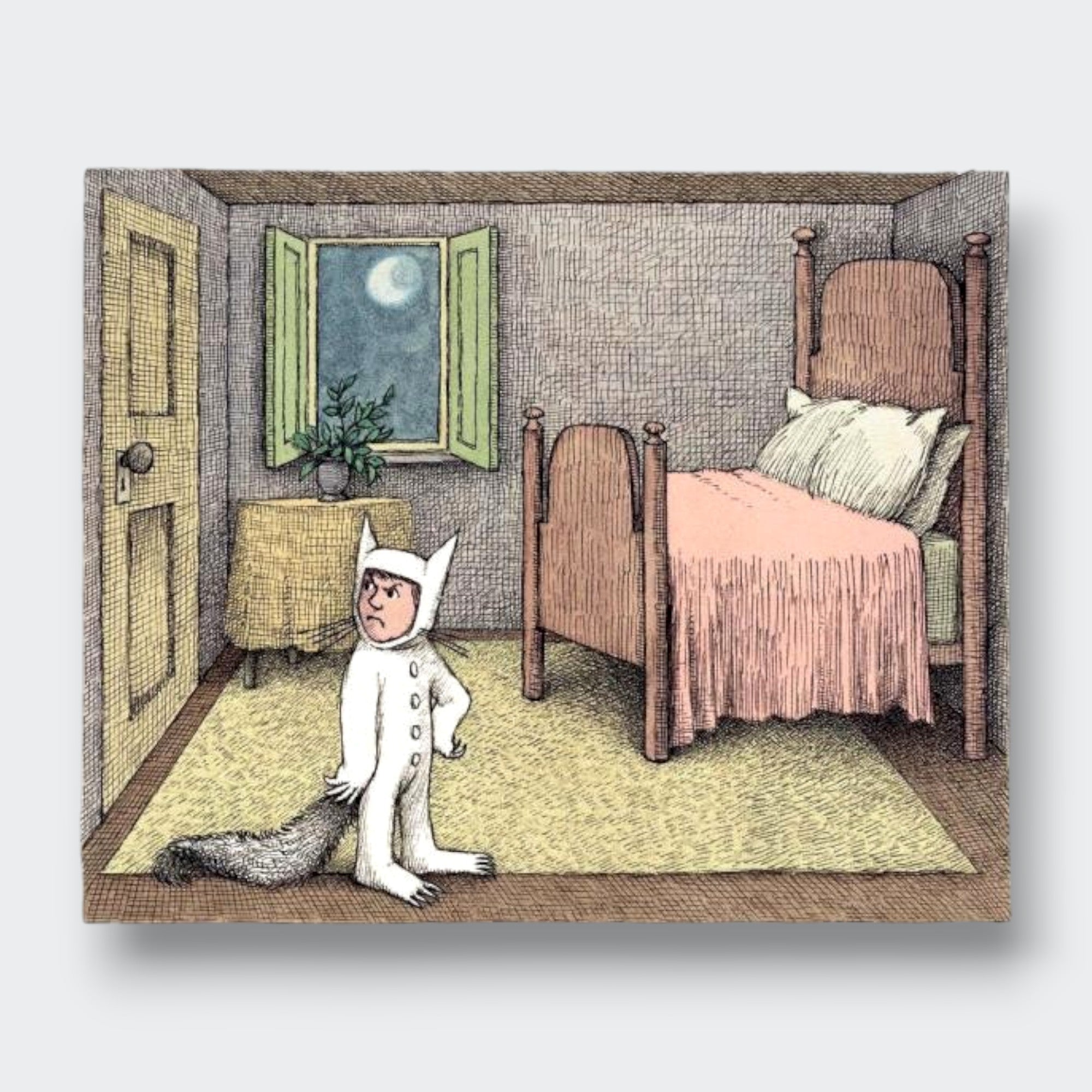Little Moony Where the Wild Things Are children’s book about adventure and imagination. Page view.