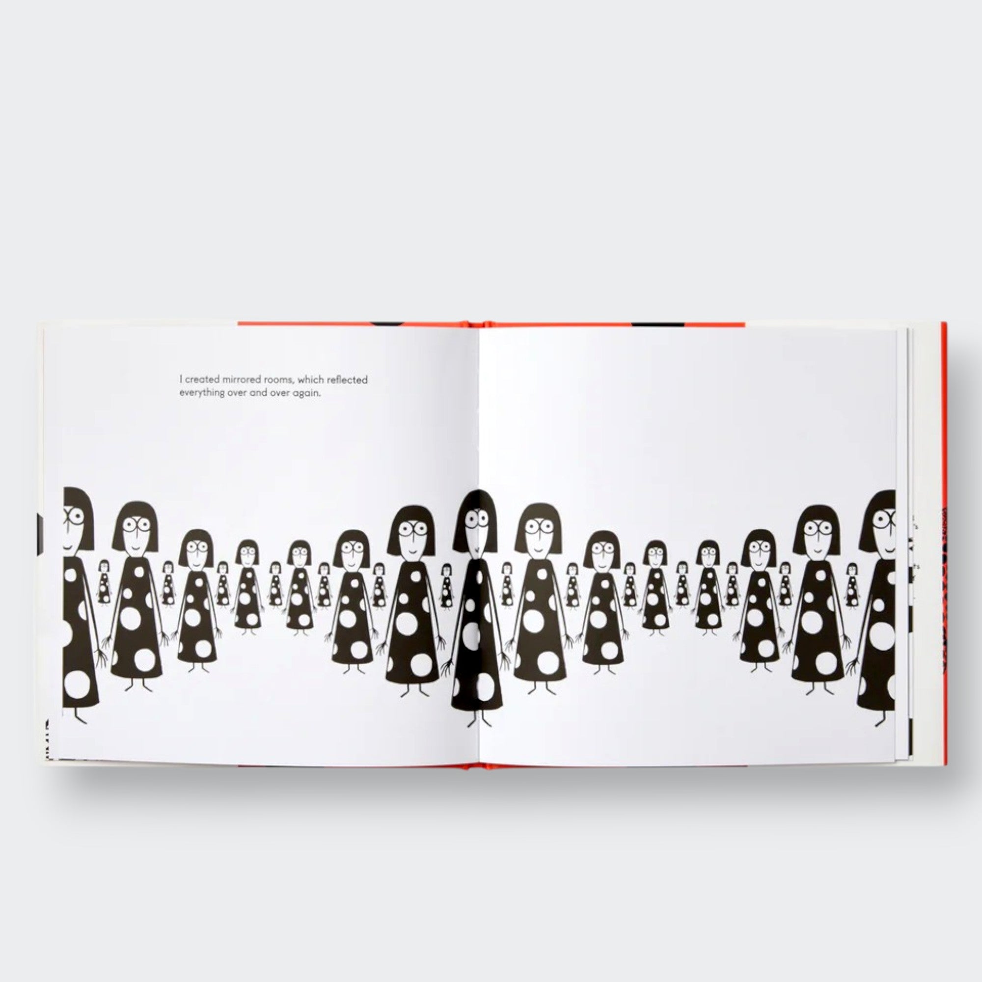 Little Moony Book Collection Yayoi Kusama for children. Page view.