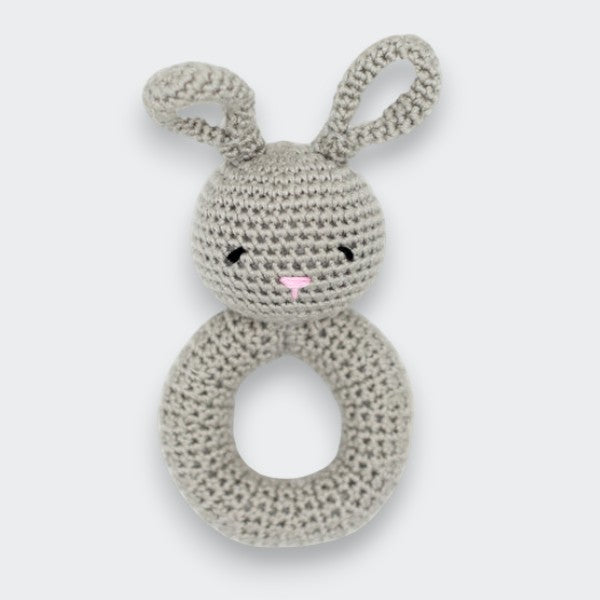 Little Moony Bunny Bamboo Rattle