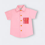 Little Moony Pink Candy Stripe Cotton Shirt for Babies and Toddlers