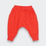 Little Moony Vermillion Red Knit  Jogger Pants for Babies and Toddlers
