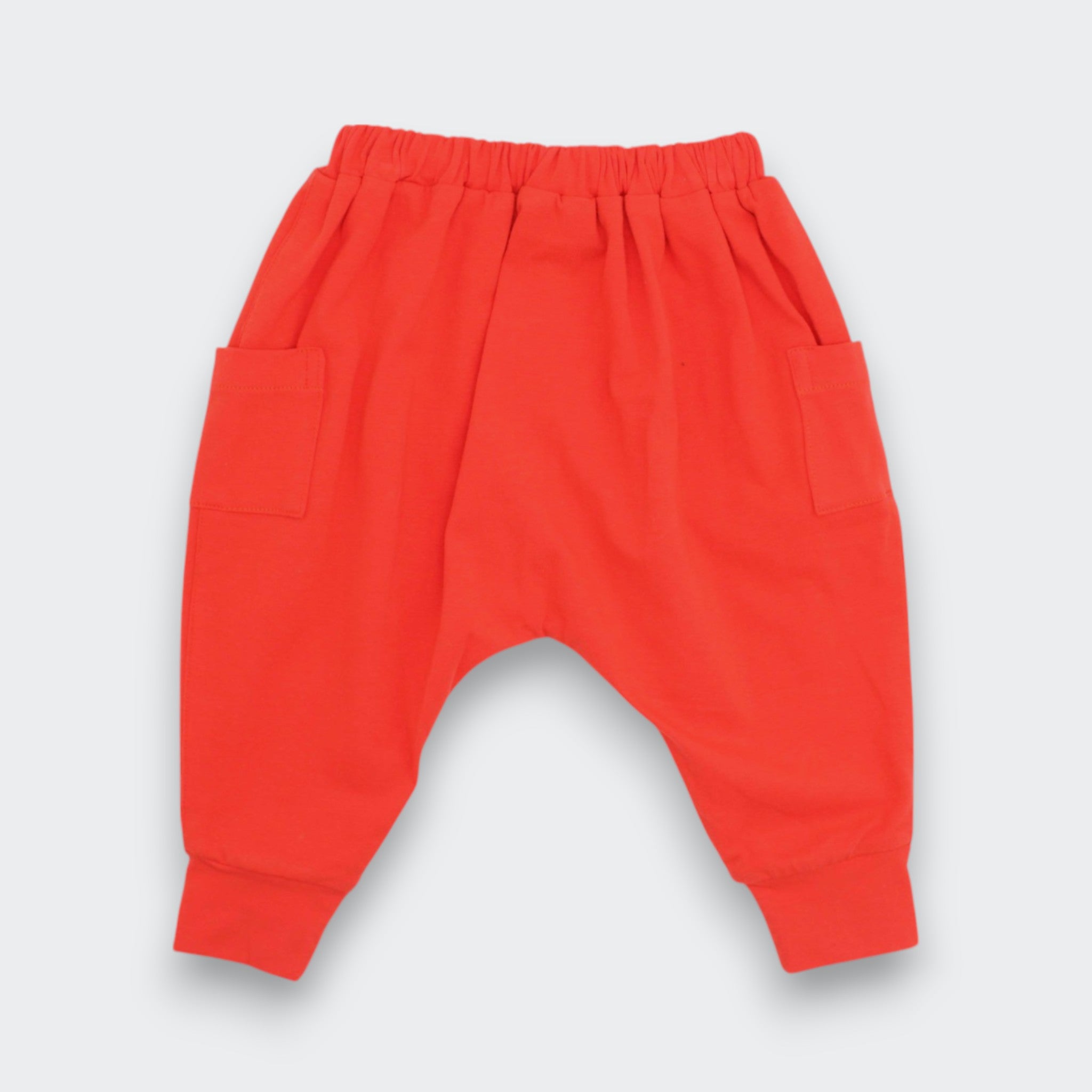 Little Moony Vermillion Red Knit  Jogger Pants for Babies and Toddlers