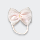 Little Moony Pale Pink HeadBow Nylon Headband for babies and kids