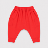 Vermillion Red Knit Jogger Pants