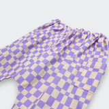 Lavender Check Harem Pants