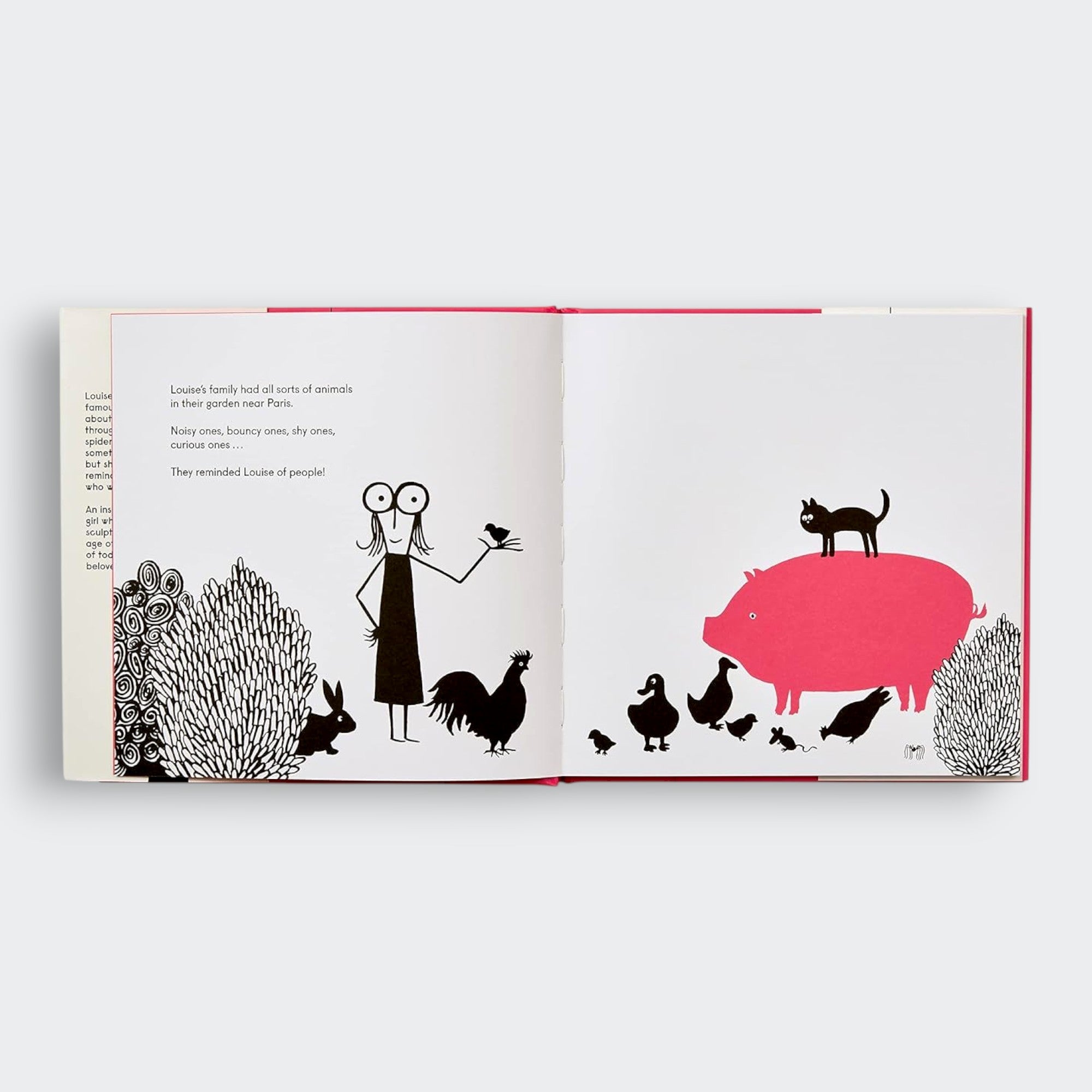 Little Moony Book Collection Louise Bourgeois artwork inspired by giant spider sculptures and imaginative contemporary art. Page view.