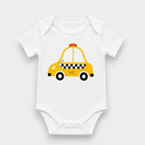 Organic Pima Cotton New York Taxi Bodysuit in White