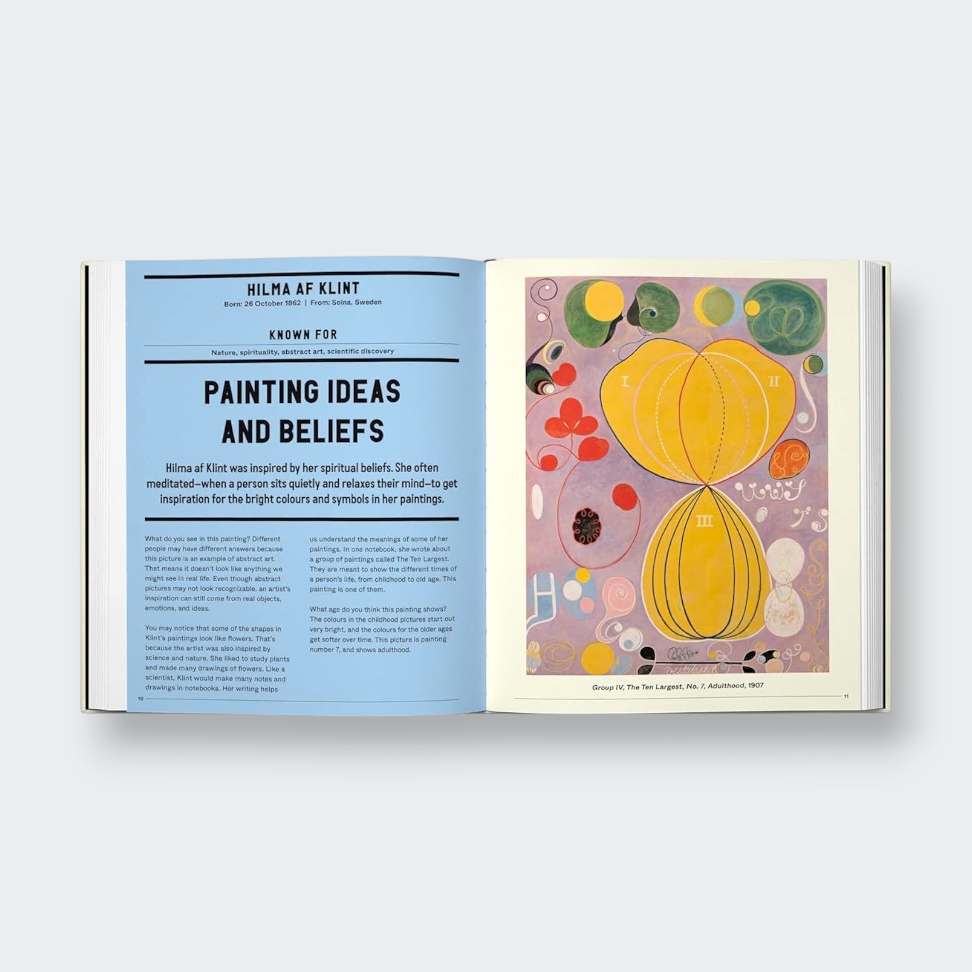 Little Moony curated books for children: The Art Book for Children Hilma Af Klint Page