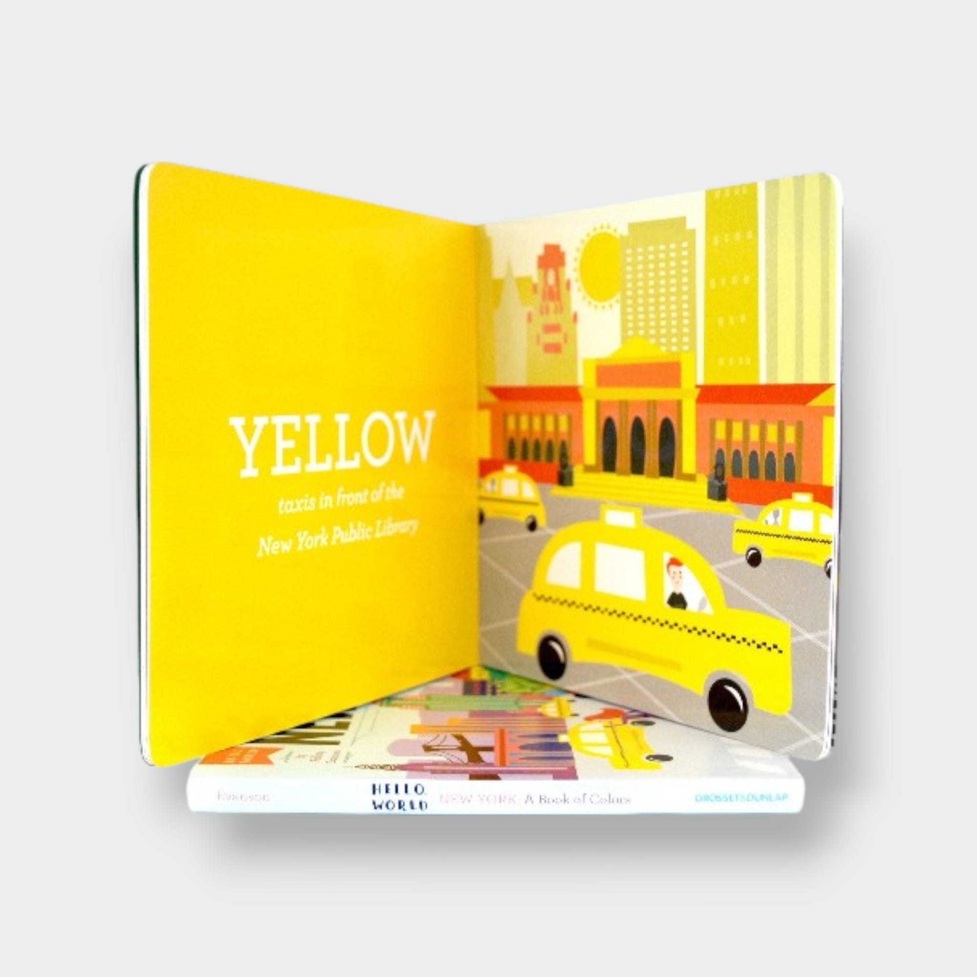 Little Moony A Book of Colors (Hello, World) - Engaging Early Learning for Little Readers. Page view, yellow taxi.