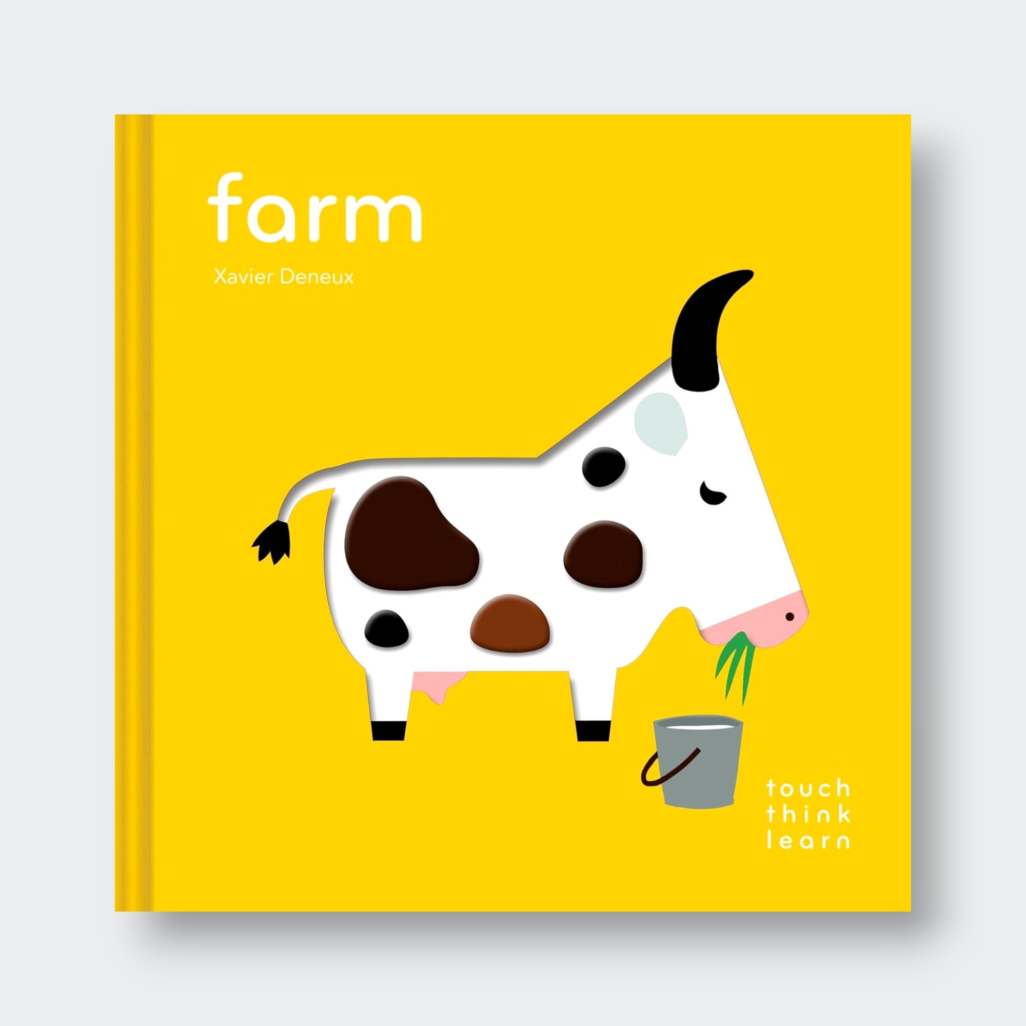 Little Moony TouchThinkLearn Farm sensory board book with raised farm animals and tactile illustrations for babies and toddlers.