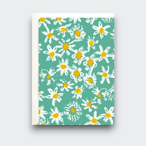 Mini Small Petite Cards Green Daisy Fields
