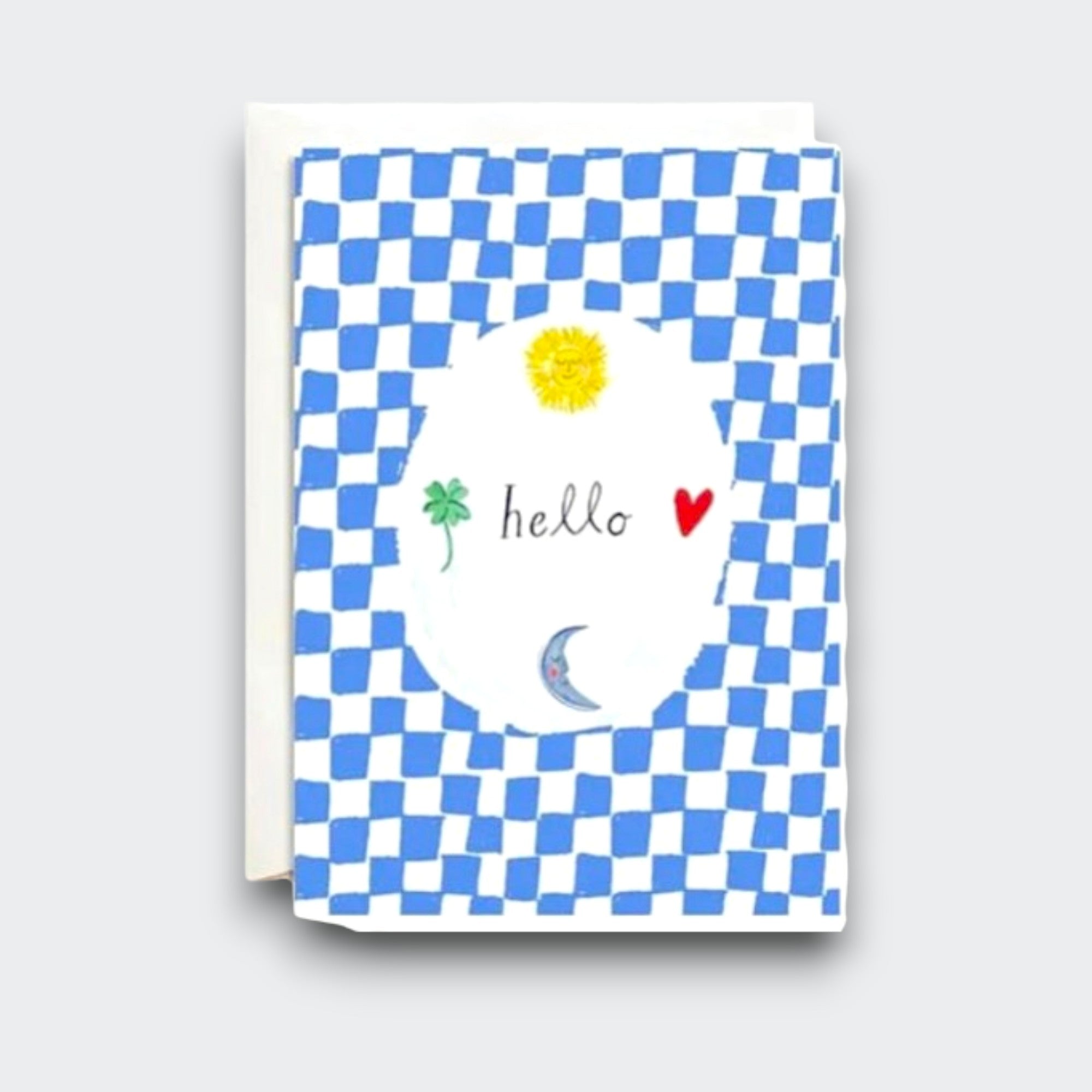 Mini Small Petite Cards Moon Hello