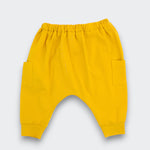 Little Moony Mustard Yellow Pima Cotton Knit Jogger Pants for Babies and Kids