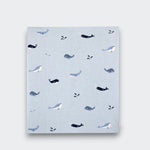 Little Moony Organic knit baby blanket with whale design for babies.