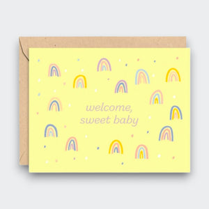 Hello Sunshine Rainbows Baby Card