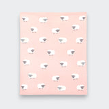 Organic Cotton Jacquard Lamb Knit Baby Blanket