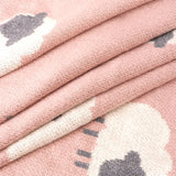 Organic Cotton Jacquard Lamb Knit Baby Blanket