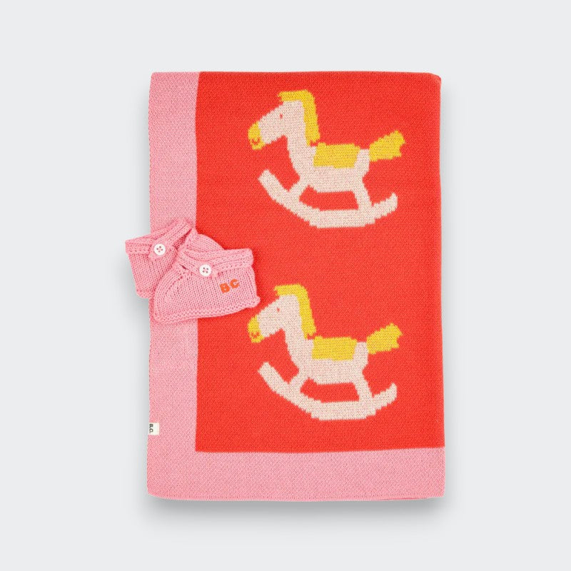 Pink Blanket and Bootie Gift Set Little Moony