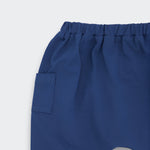 Little Moony Cozy Sea Blue Cotton Knit Jogger Pants - Detail view of Side Pocket.