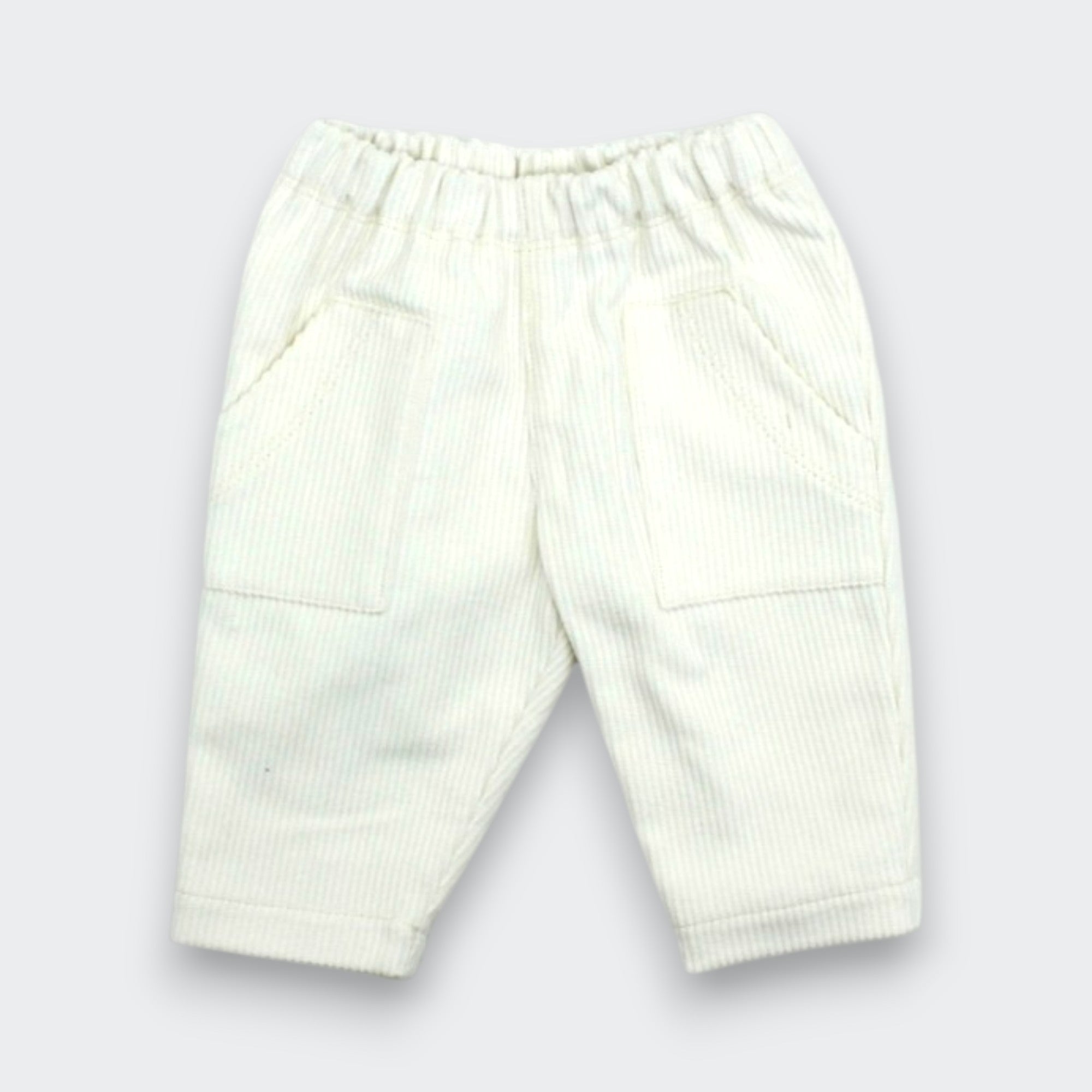Little Moony White Soft Corduroy Pants for babies and children
