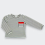Little Moony Striped Cotton Long Sleeve Tee for Toddlers