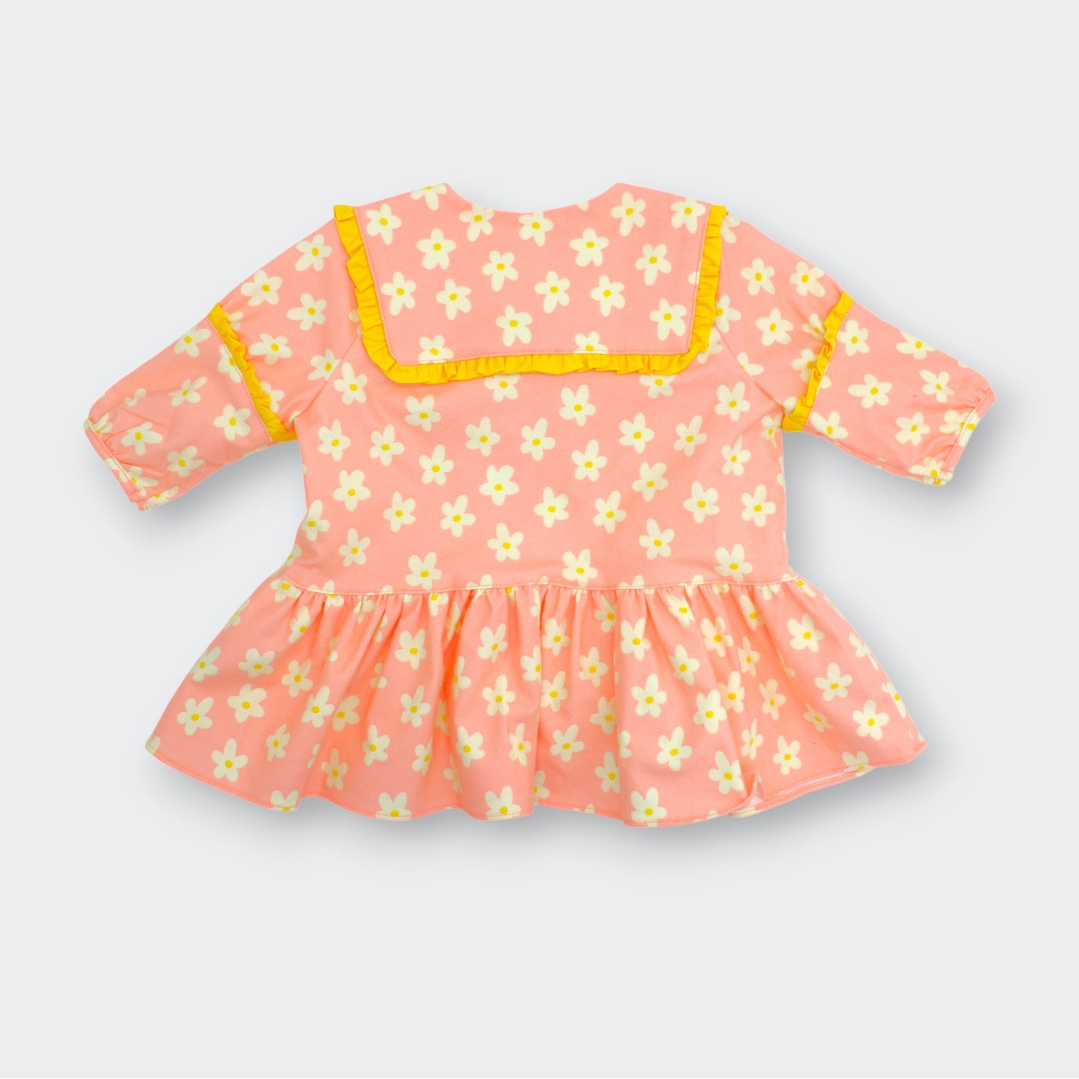 Back of Pink Floral Dress for Little Moony