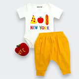 Organic Pima Cotton NY Foodie Bodysuit in White