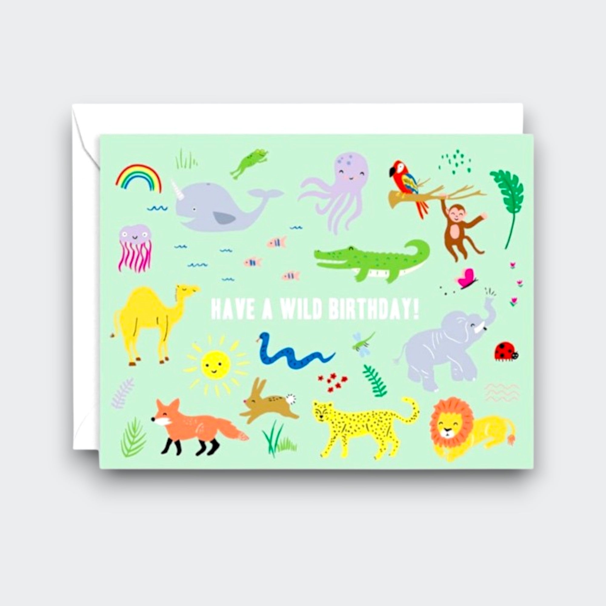 Birthday Card Wild Birthday Animals 