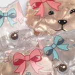Little Moony 4 Pack Small Hair Claw in colorful multi designs for girls ages 3 and up close up view