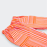 Little Moony Play Stripe Cotton Patch Pocket Pants for babies and children detailed view