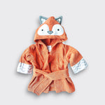 Little Moony Fox Bath Towel with adorable hood and soft terry cotton for babies 0–9 months.