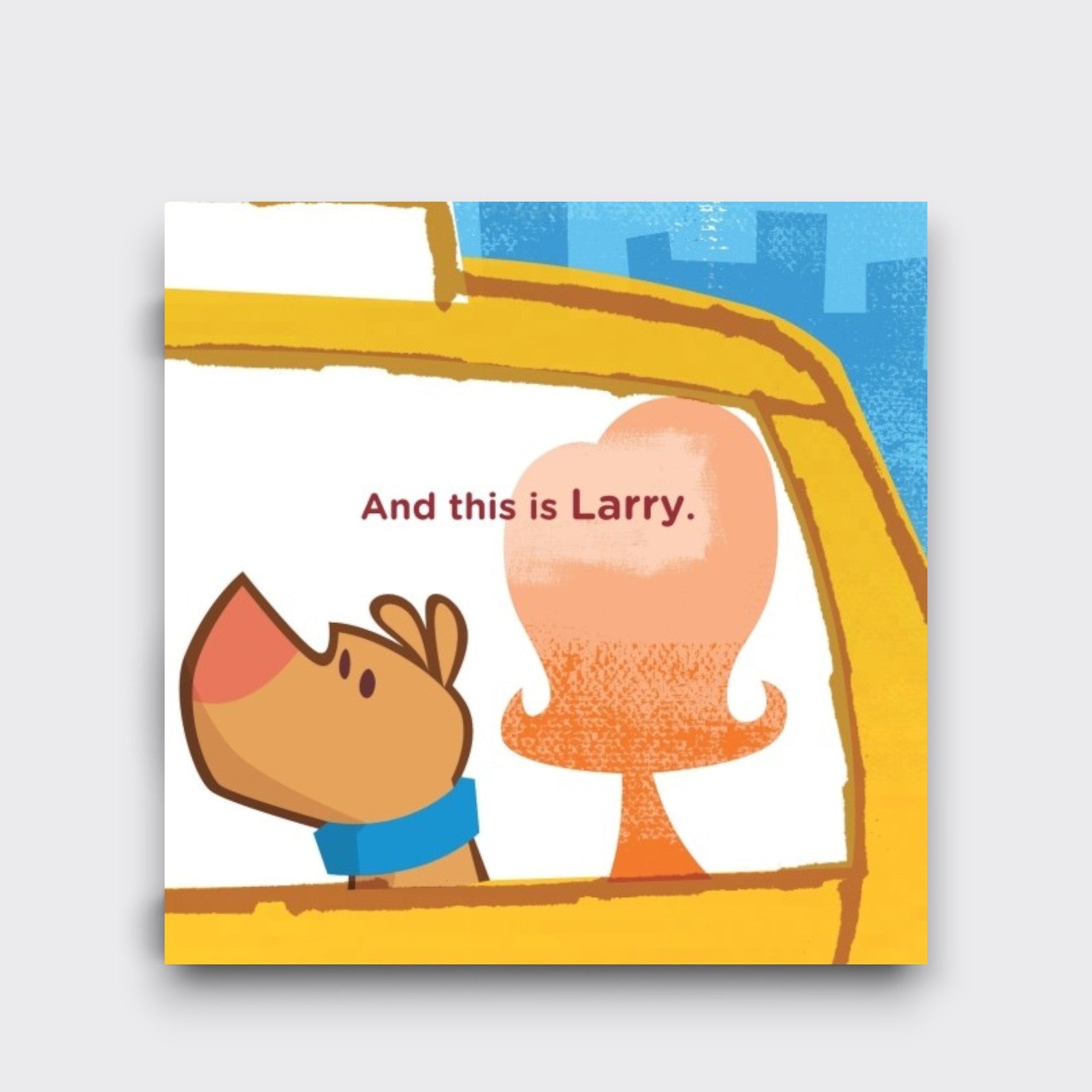 Little Moony Larry Loves New York City board book with vibrant retro illustrations of New York City for toddlers page view this is larry