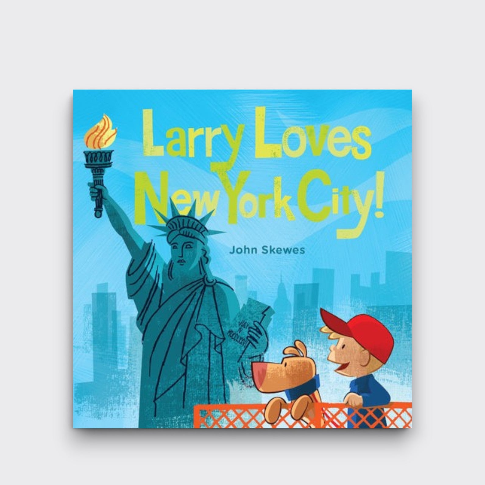 Little Moony Larry Loves New York City board book with vibrant retro illustrations of New York City for toddlers