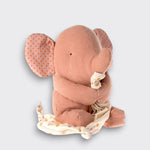 Little Moony Lullaby Elephant in Old Rose with soft cuddle cloth and musical lullaby for babies