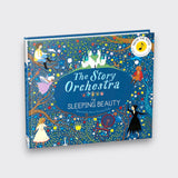 The Story Orchestra: The Sleeping Beauty musical children’s book cover, illustrated with a castle, fairies, flowers, and a press-to-play music button on a light gray background.