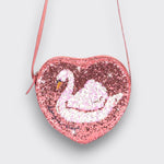 Little Moony Swan Shoulder Bag with charming swan design for kids close up view