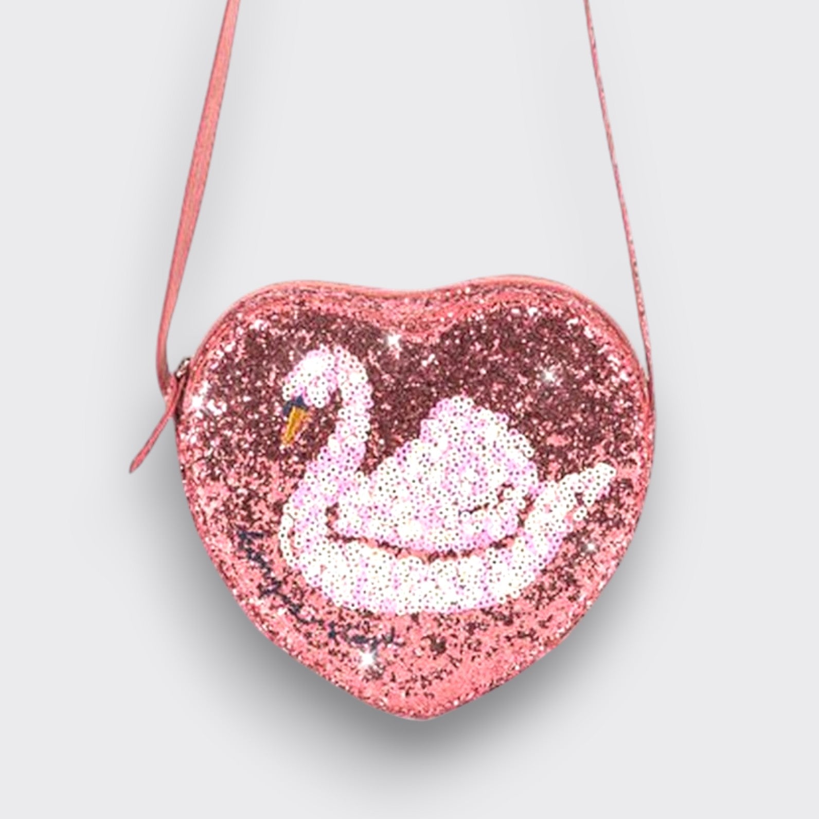 Little Moony Swan Shoulder Bag with charming swan design for kids close up view