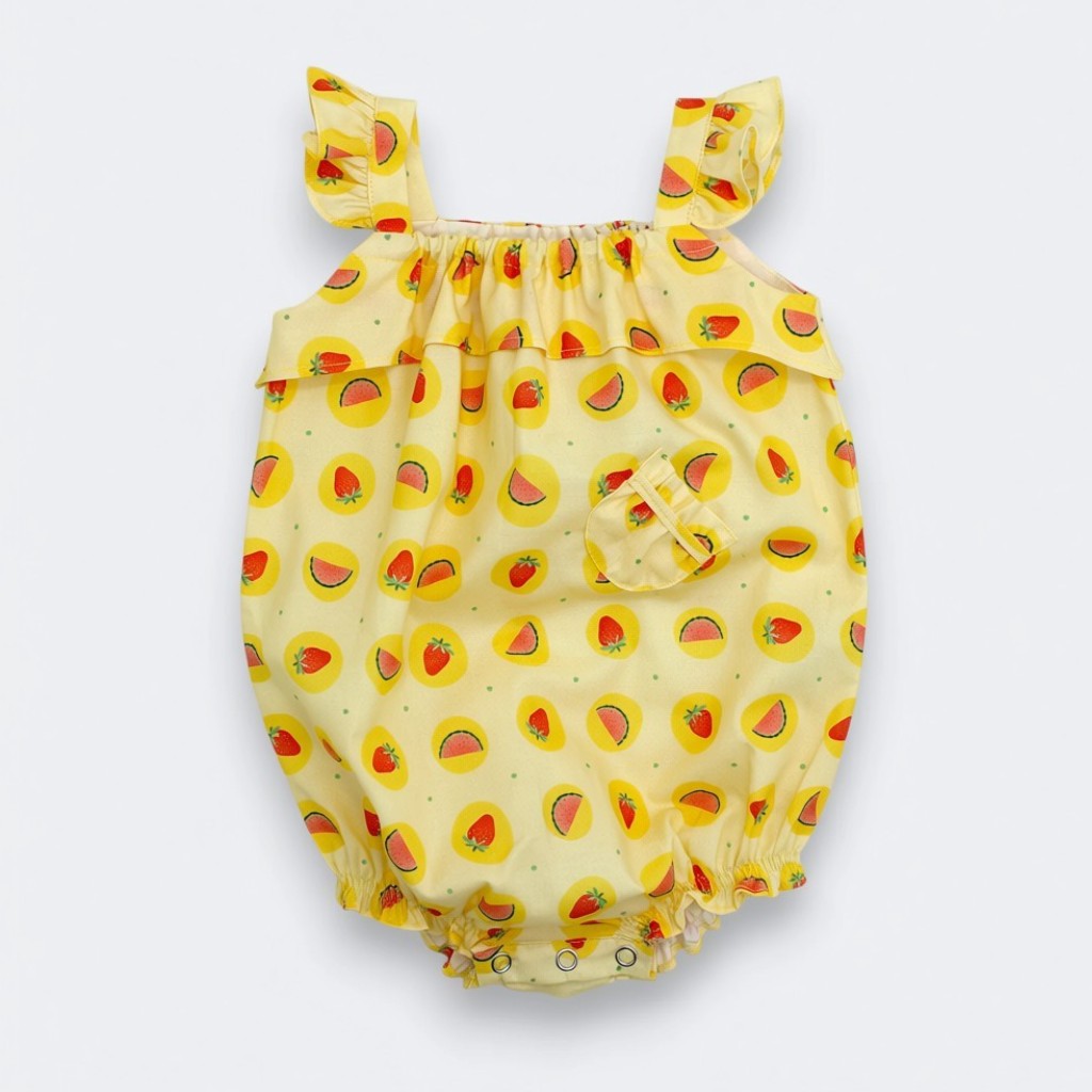 Little Moony Watermelon Baby Girl Romper