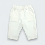 Soft white corduroy pants for baby and toddler, Little Moony